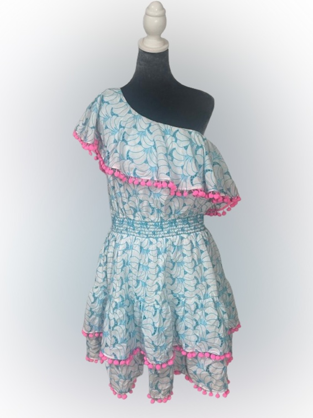 Lilly Pulitzer Dress XL XLarge Tropical Swirl Eyelet NWT New Preppy Resortwear